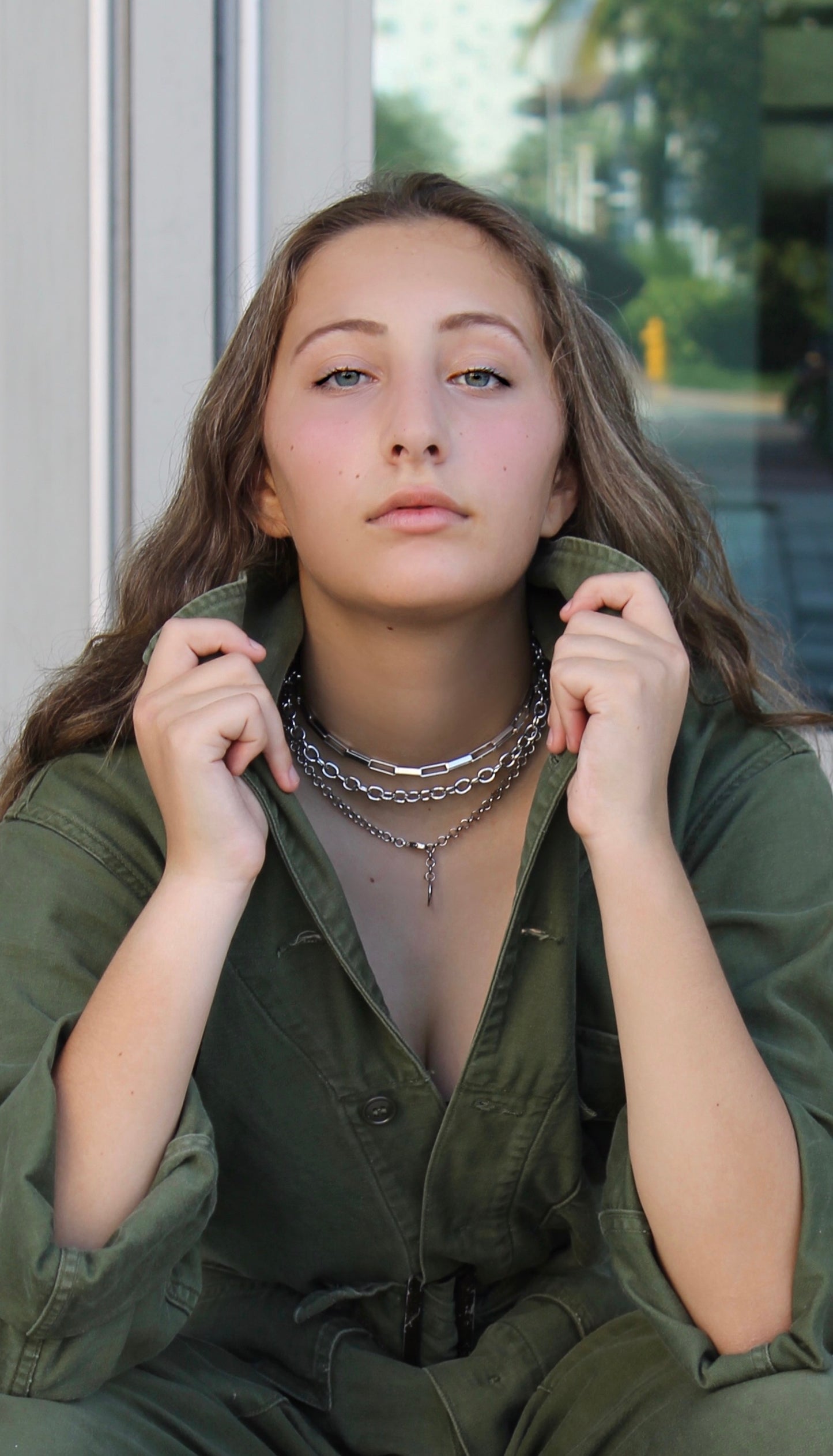 Classic O Link White Gold Chain Necklace