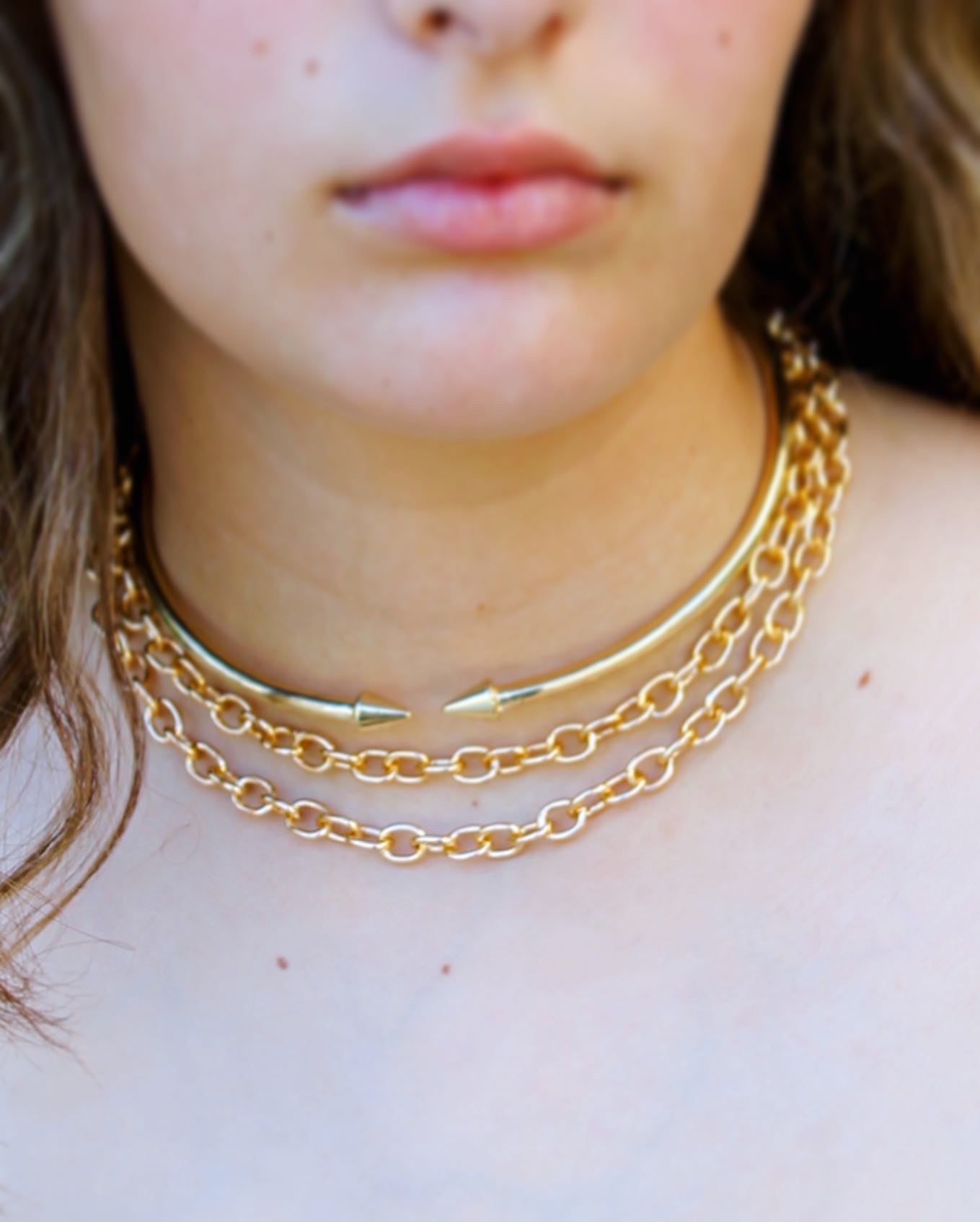 Classic O Link Gold Chain Necklace